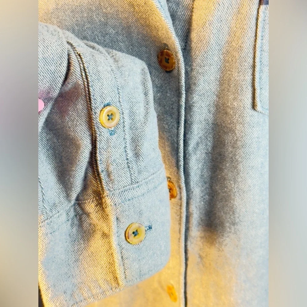 The North Face Women's Button Down Shirt Blue Size Medium